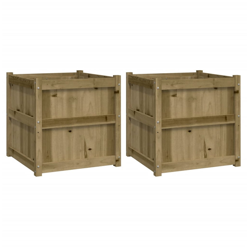 Load image into Gallery viewer, Vidaxl plantenbakken 2 st cm geïmpregneerd hout
