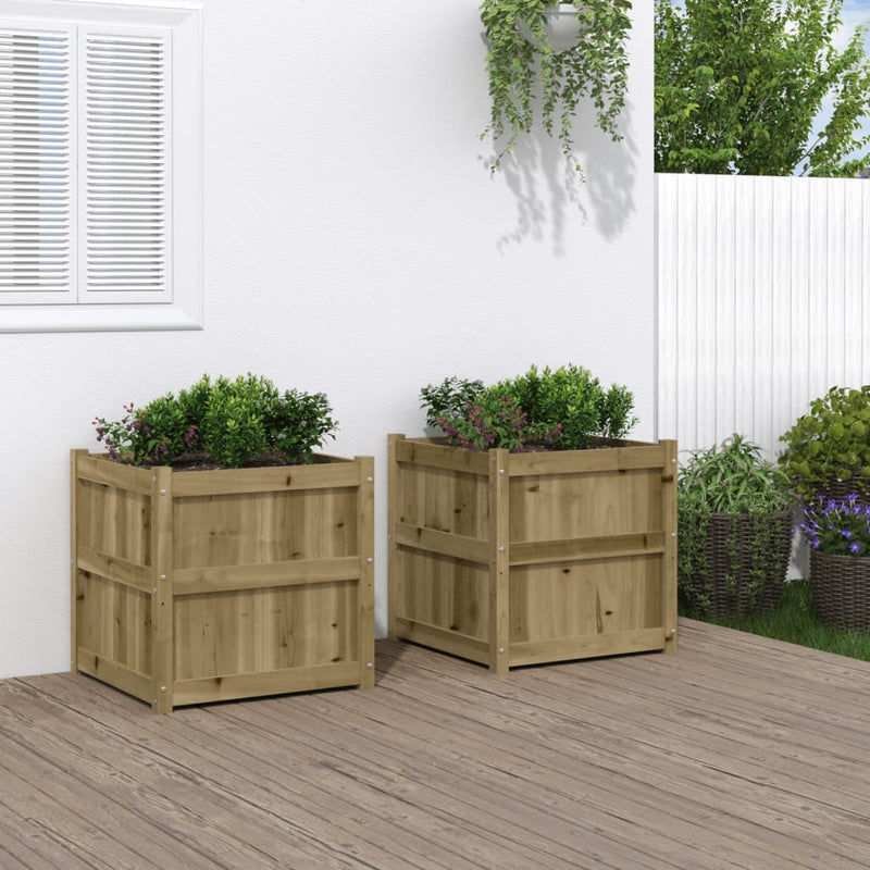 Load image into Gallery viewer, Vidaxl plantenbakken 2 st cm geïmpregneerd hout
