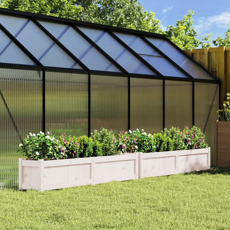 Load image into Gallery viewer, Vidaxl plantenbakken 2 st cm massief grenenhout wit
