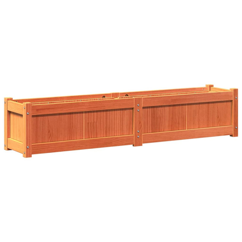 Load image into Gallery viewer, Vidaxl plantenbak 150x31x31 cm massief grenenhout wasbruin
