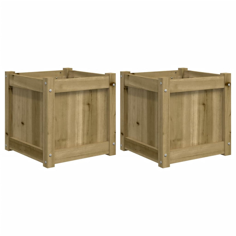 Afbeelding laden in galerijviewer, Vidaxl plantenbakken 2 st cm geïmpregneerd hout
