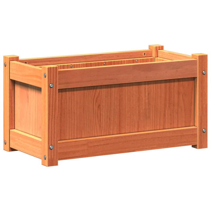 Load image into Gallery viewer, Vidaxl plantenbak 60x31x31 cm massief grenenhout wasbruin
