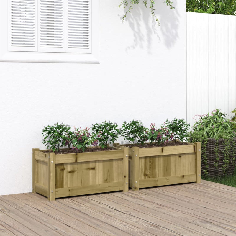 Load image into Gallery viewer, Vidaxl plantenbakken 2 st cm geïmpregneerd hout
