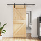 VidaXL Schuifdeur met beslag 85x210 cm massief grenenhout