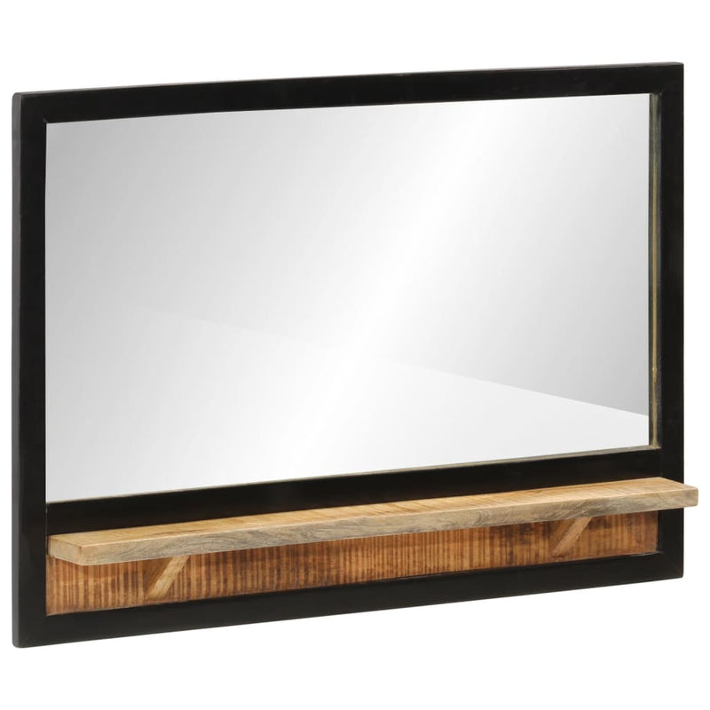 Chargez l'image dans la visionneuse de la galerie, Vidaxl spiegel met schap 80x8x55 cm glas en massief mangohout
