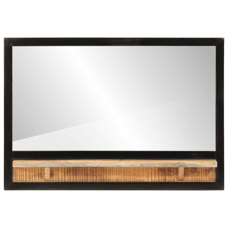 Chargez l'image dans la visionneuse de la galerie, Vidaxl spiegel met schap 80x8x55 cm glas en massief mangohout
