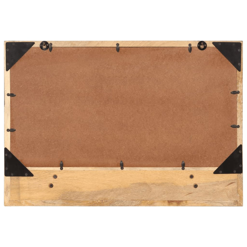 Chargez l'image dans la visionneuse de la galerie, Vidaxl spiegel met schap 80x8x55 cm glas en massief mangohout
