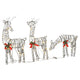 Vidaxl kerstversiering rendierfamilie 90 led's rattan warmwit