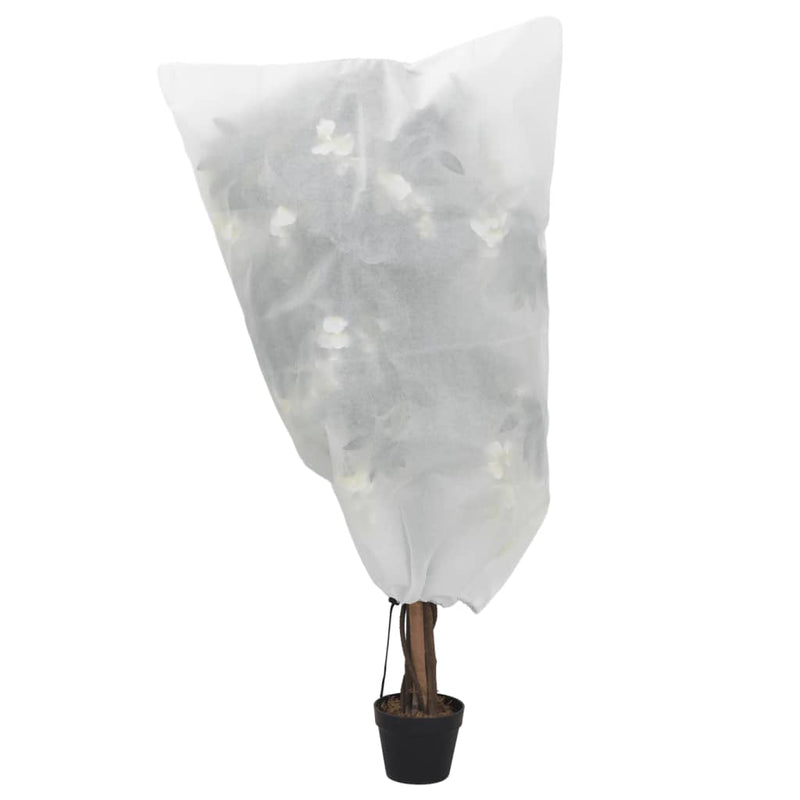 Afbeelding laden in galerijviewer, Vidaxl plantenhoezen met trekkoord 8 st 70 g m² 0,8x1 m
