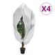 Vidaxl plantenhoezen met rits 4 st 70 g m² 1,55x1,55 m