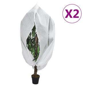 Vidaxl plantenhoezen met ritssluiting 2 st 70 g m² 3,93x3 m