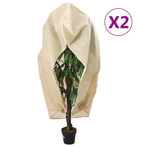 Vidaxl plantenhoezen met ritssluiting 2 st 70 g m² 3,14x2,5 m