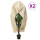 Vidaxl plantenhoezen met ritssluiting 2 st 70 g m² 3,93x3,5 m