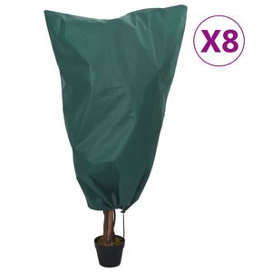 VidaXL Plantenhoezen met trekkoord 8 st 70 g m² 0,8x0,8 m