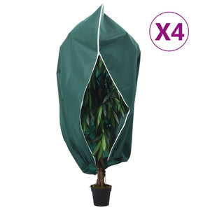 Vidaxl plantenhoezen met ritssluiting 4 st 70 g m² 1x1,55 m