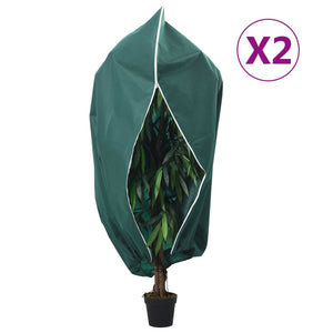 Vidaxl plantenhoezen met ritssluiting 2 st 70 g m² 2,36x2 m
