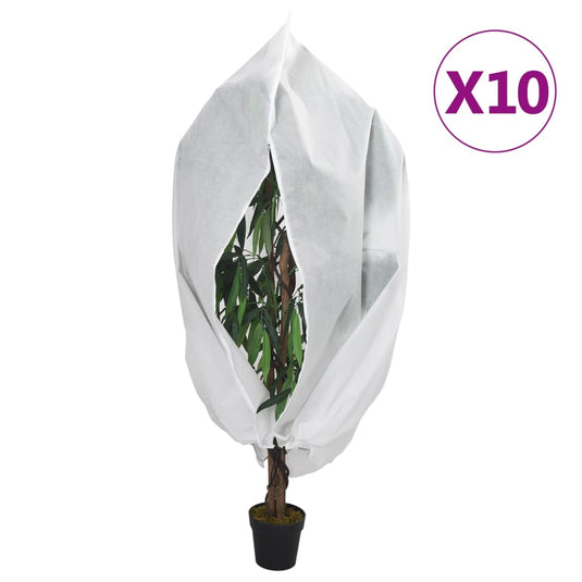 Vidaxl plantenhoezen met ritssluiting 10 st 70 g m² 1,2x1,8 m