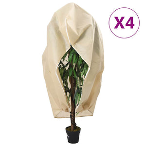 Vidaxl plantenhoezen met ritssluiting 4 st 70 g m² 3,93x3 m