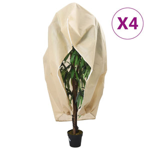 Vidaxl plantenhoezen met ritssluiting 4 st 70 g m² 3,93x3,5 m