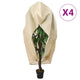 Vidaxl plantenhoezen met ritssluiting 4 st 70 g m² 3,93x3,5 m