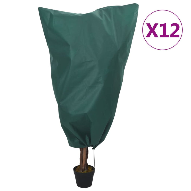 Load image into Gallery viewer, Vidaxl plantenhoezen met trekkoord 12 st 70 g m² 0,8x1,2 m
