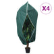 Vidaxl plantenhoezen met ritssluiting 4 st 70 g m² 3,14x2,5 m