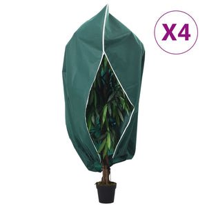 Vidaxl plantenhoezen met ritssluiting 4 st 70 g m² 3,93x3,5 m