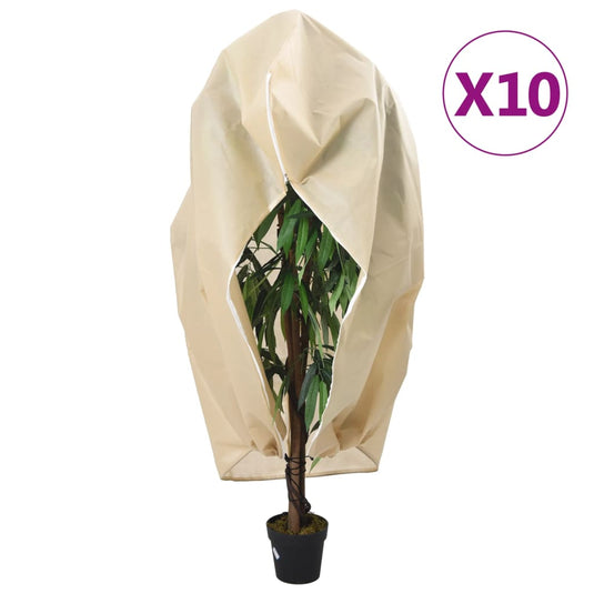 Vidaxl plantenhoezen met ritssluiting 10 st 70 g m² 3,93x3,5 m