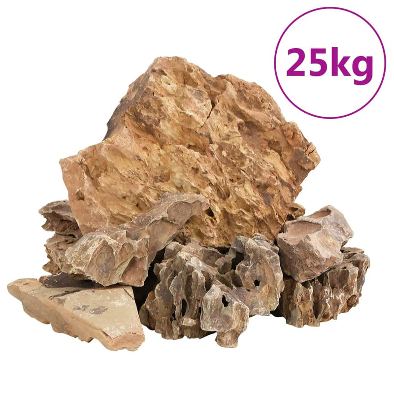 Load image into Gallery viewer, Vidaxl drakenstenen 25 kg 5-30 cm bruin
