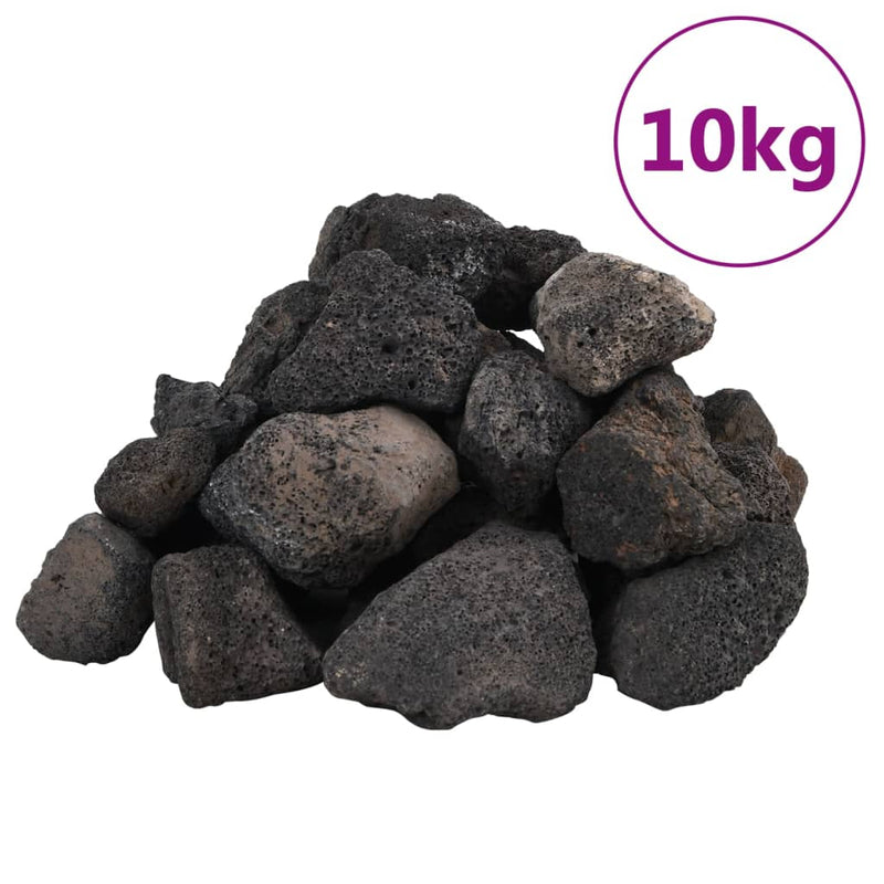 Load image into Gallery viewer, Vidaxl lavastenen 10 kg 5-8 cm zwart
