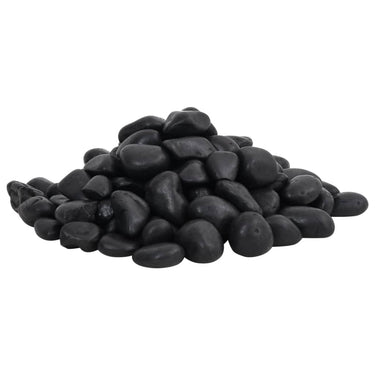 Vidaxl kiezelstenen gepolijst 2-5 cm 25 kg zwart