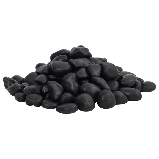 Vidaxl kiezelstenen gepolijst 2-5 cm 25 kg zwart