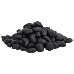 Vidaxl kiezelstenen gepolijst 2-5 cm 25 kg zwart