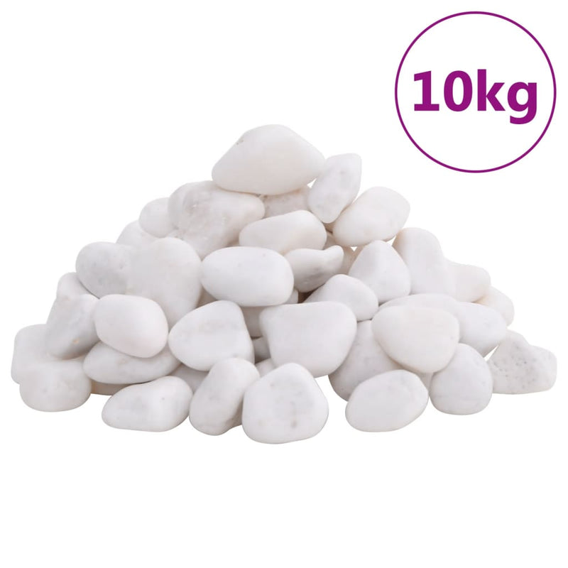 Laden Sie das Bild in Galerie -Viewer, Vidaxl kiezelstenen gepolijst 2-5 cm 10 kg wit
