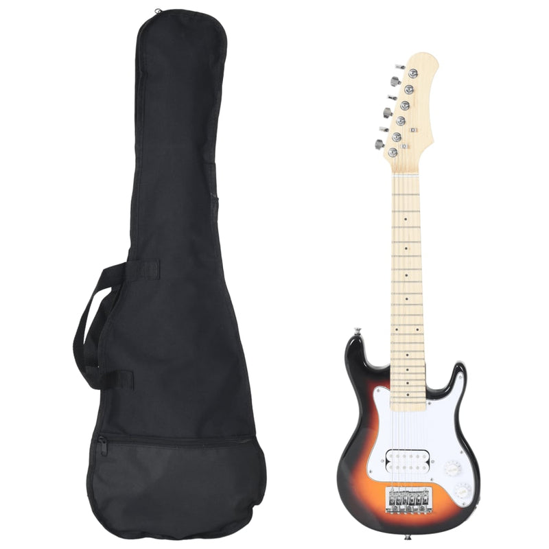Load image into Gallery viewer, Vidaxl gitaar voor kinderen elektrisch met tas 3 4 30 bruin en wit
