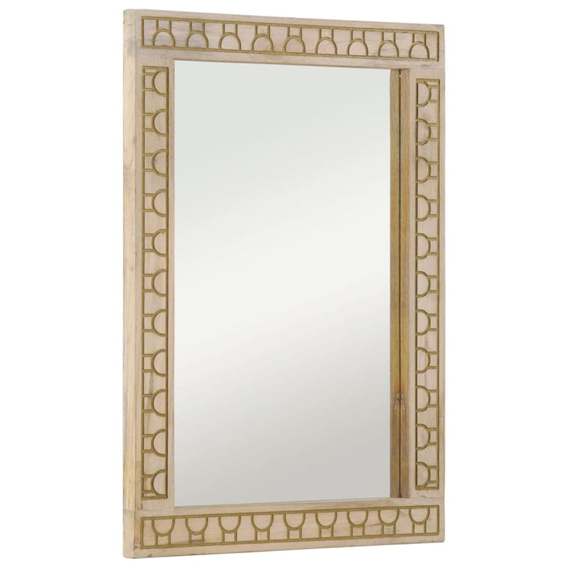 Load image into Gallery viewer, Vidaxl badkamerspiegel 50x70x2,5 cm massief mangohout en glas

