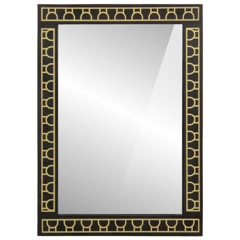 Cargue la imagen en el visor de la galería, Vidaxl badkamerspiegel 50x70x2,5 cm massief mangohout en glas
