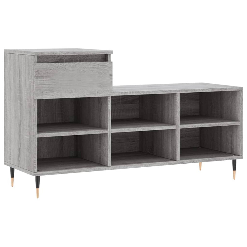 Afbeelding laden in galerijviewer, Vidaxl schoenenkast 102x36x60 cm bewerkt hout sonoma grijs
