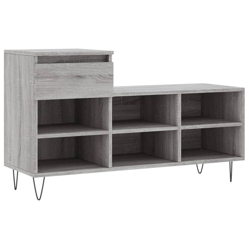 Load image into Gallery viewer, Vidaxl schoenenkast 102x36x60 cm bewerkt hout sonoma grijs
