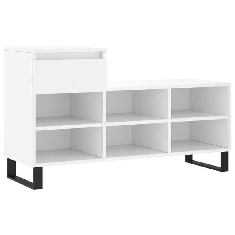 Afbeelding laden in galerijviewer, Vidaxl schoenenkast 102x36x60 cm bewerkt hout wit
