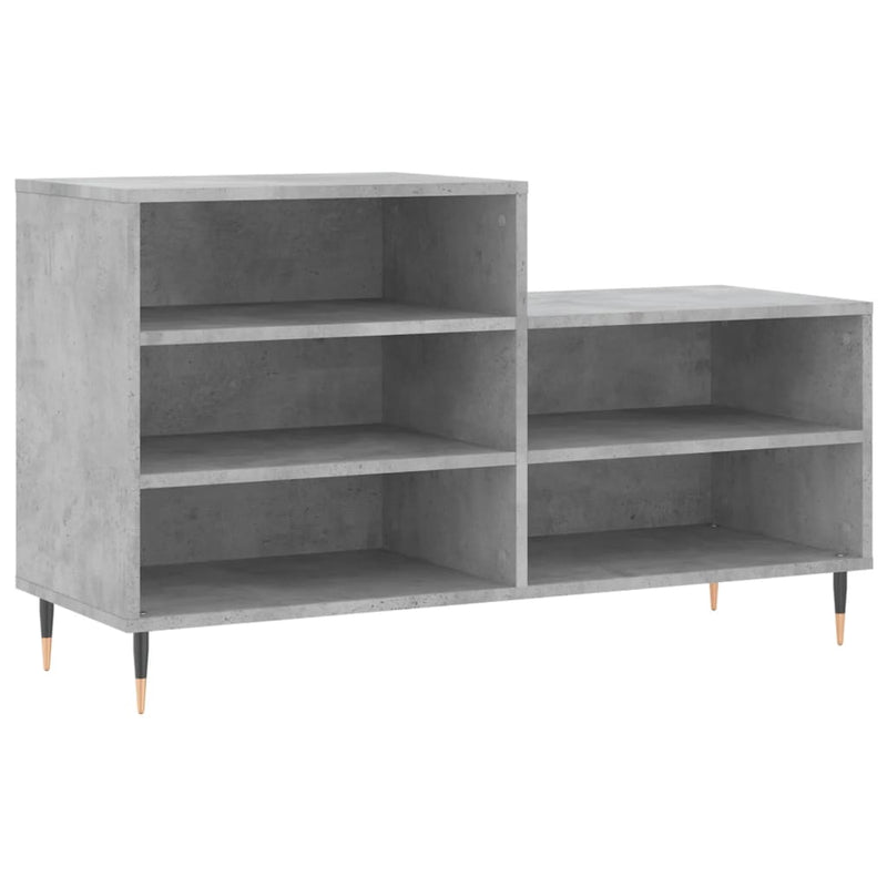 Afbeelding laden in galerijviewer, Vidaxl schoenenkast 102x36x60 cm bewerkt hout betongrijs
