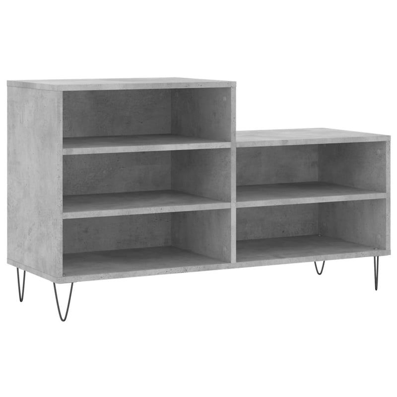 Afbeelding laden in galerijviewer, Vidaxl schoenenkast 102x36x60 cm bewerkt hout betongrijs
