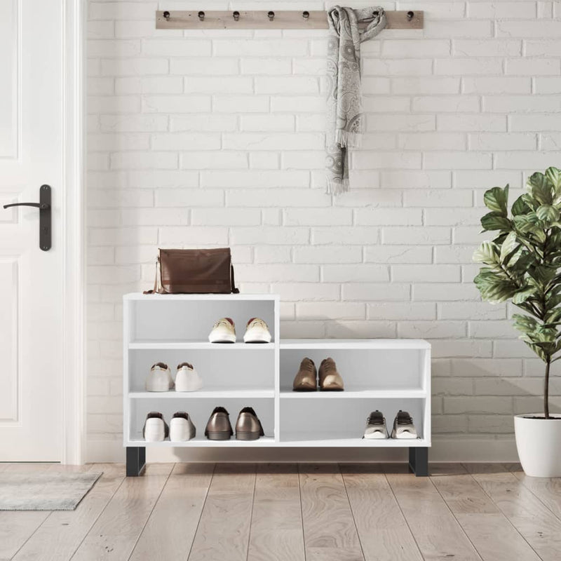 Load image into Gallery viewer, Vidaxl schoenenkast 102x36x60 cm bewerkt hout wit
