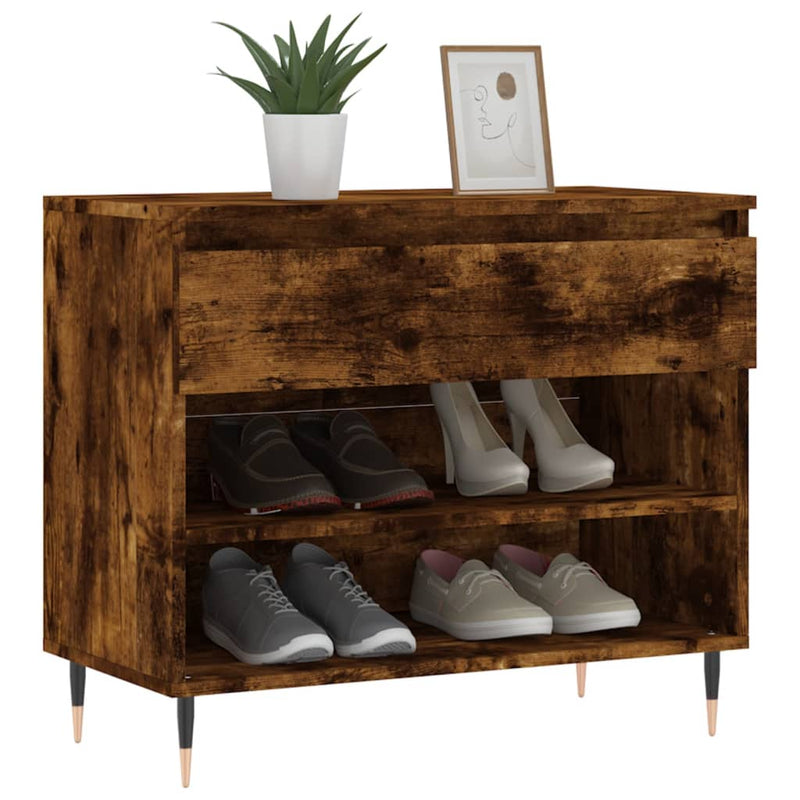 Load image into Gallery viewer, VidaXL Schoenenkast 70x36x60 cm bewerkt hout gerookt eikenkleurig
