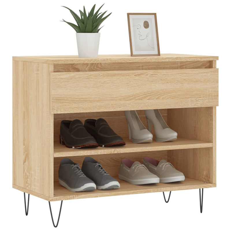 Load image into Gallery viewer, Vidaxl schoenenkast 70x36x60 cm bewerkt hout sonoma eikenkleurig
