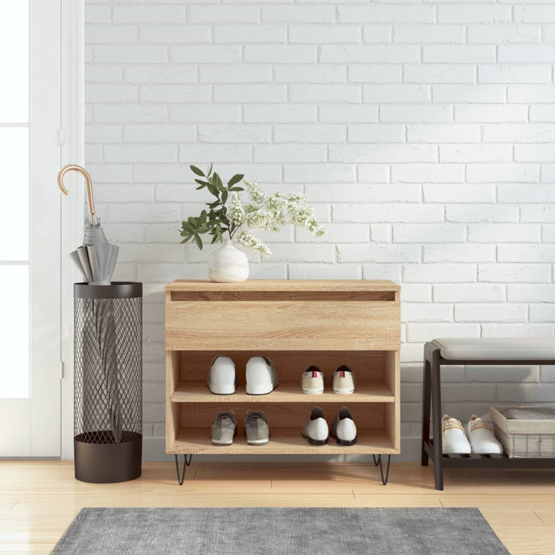 Load image into Gallery viewer, Vidaxl schoenenkast 70x36x60 cm bewerkt hout sonoma eikenkleurig
