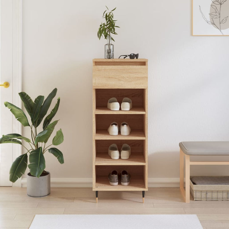 Load image into Gallery viewer, VidaXL Schoenenkast 40x36x105 cm bewerkt hout sonoma eikenkleurig
