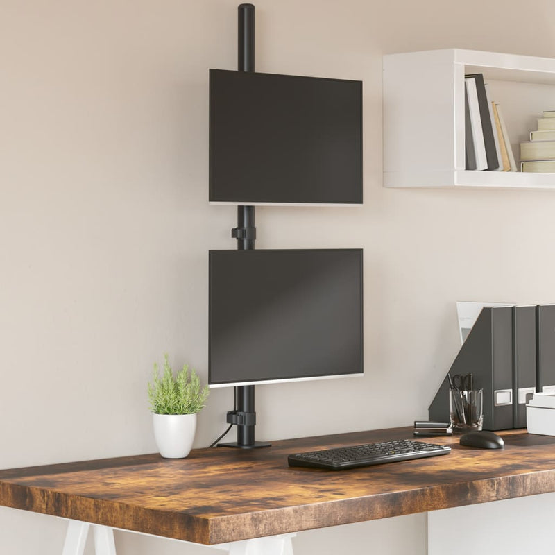 Load image into Gallery viewer, Vidaxl monitorstandaard dubbel vesa 75 100 mm staal zwart
