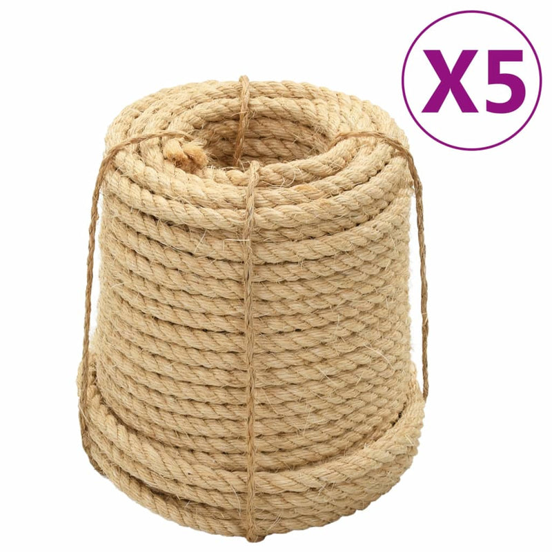 Load image into Gallery viewer, VidaXL Touw 5 st 20 mm 100 m sisal
