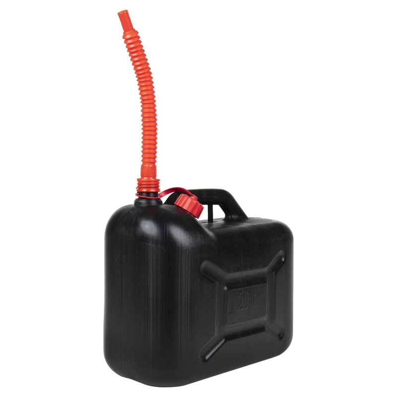 Chargez l'image dans la visionneuse de la galerie, Vidaxl brandstoftanks 3 st met flexibel mondstuk zwart 20 l kunststof
